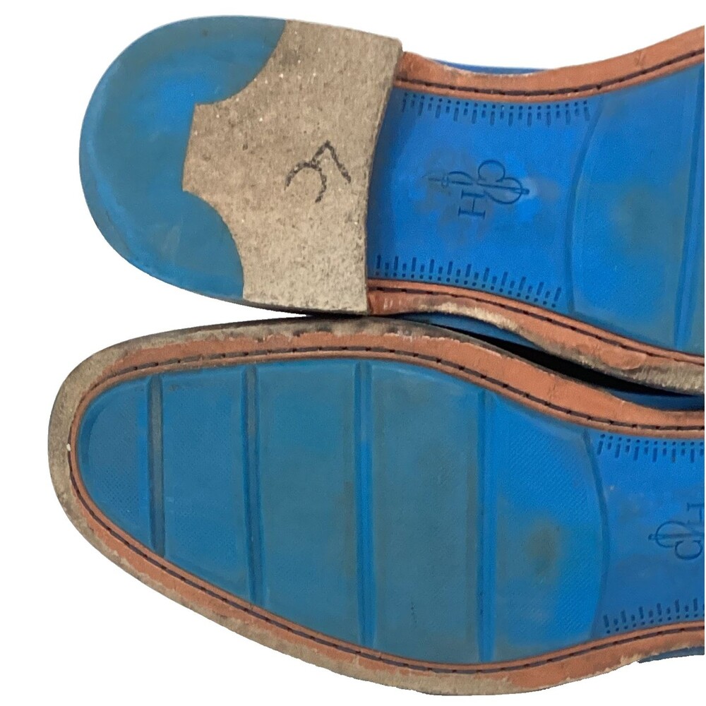 Cole Haan Great Jones Men's 10.5(M) Blue Suede & Synthetic Wingtip Oxford C11070 - Picture 7 of 9